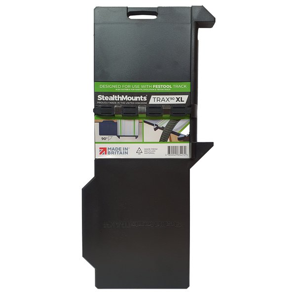 StealthMounts Trax90 XL Track Saw Square for Festool | 90° Right Angle Plunge Saw Guide Rail Angle Stop