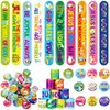 60 Pieces Religious Slap Bracelets with Button Pins Jesus Love You Wristbands Jesus Snap Bracelets Christian Badges for Sunday School Supplies Kids Gifts Birthday Party Favors (God)