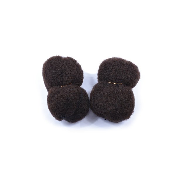 Afro Kinkys Curly Hair, Capilli Tight Afro Human Hair 12 Inch -2 Piece Bundle (1oz Each) (2-Dark Brown)