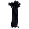 YONNA Human Hair Microlocks Sisterlocks Dreadlocks Extensions 20Locs Full Handmade (Width 0.4cm) 20inch Natural Black #1B
