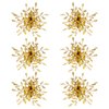 ITOS365 Napkin Rings Set of 12 for Dining Table Decoration Parties Everyday Metal Napkin Holder Leaf Gold (Pack of 12)