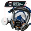 PD-100 Full Face Organic Vapor & Particulate Respirator - Dual Activated Charcoal Filtration - Full Face Eye Protection Mask