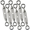 Cozihom M4 Eye & Eye/O to O Turnbuckle 304 Stainless Steel, Hardware Kit for Wire Rope Tension Heavy Duty, for Sun Shade, Tent Installation, Anti-Rust, 6 Packs