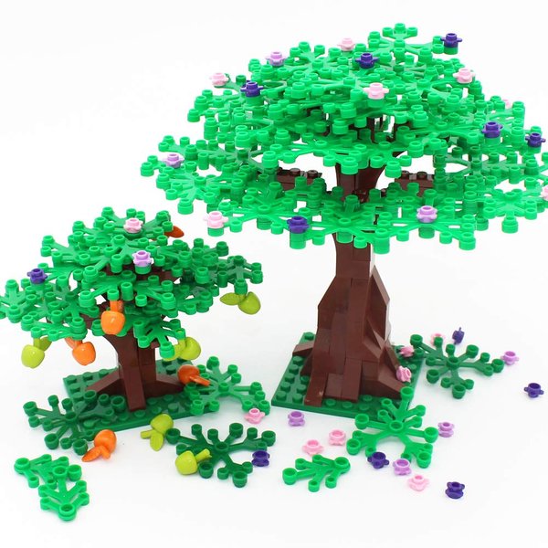 Tree Building Sets Block Toys Garden Park Trees and Plants Flowers Classic Botanical Accessories Bricks for Kids Tight Fit with Major Brands