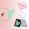 Ecoswer GuaSha,Gua Sha Facial Tool,Secret Therapy of Beauty from The Ancient Oriental,Face Slimmer Massage,Decrease Puffiness and Tighten Skin,Improve Face Shape.(Green)