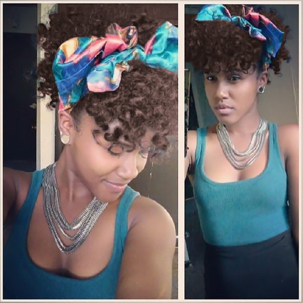 CINHOO Afro High Puff Hair Bun Drawstring Ponytail With Bangs Synthetic Short Kinkys Curly Pineapple Pony Tail Clip in on Wrap Updo Hair Extensions for African American Women (4#)