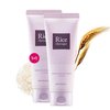 VEILMENT Rice Therapy Rice Bran Foam Cleanser (5.1+5.1fl oz, Pack of 2) - Facial Deep Cleansing Foam for Oily Skin. Radiant, Smooth Skin with Gentle Scrub for Men & Women,