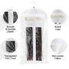 Sunny Hair Extensions Hanger with Dust-Proof Storage Bag Holder Hair Extensions Hairpieces Waterproof Portable Suit With Transparent Zip Up Closure White Color 1 Set