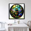 CXYQLC DIY 5D Diamond Painting Kits for Adults Diamond Art Bee Stained Glass Diamond Painting Full Drill Crystal Rhinestone Embroidery Craft Kits for Home Wall Decor Gifts 11.8x11.8inch
