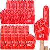 Sinmoe 24 Pcs Sports Fan Foam Finger Mini Foam Fingers Foam Hand Foam Finger 1 for Sports Themed Birthday Party Supplies Sport Events Baseball Basketball Soccer Team Gifts (Red)