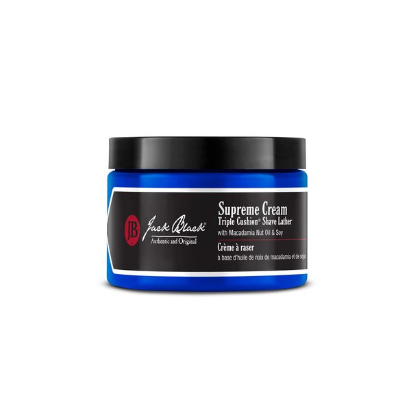 Jack Black - Supreme Cream Triple Cushion Shave Lather - PureScience Formula, Macadamia Nut Oil and Soy, Luxurious Shaving Cream, Hydrates Skin, Reduced Razor Burn- 9.5 oz.