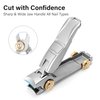 WILLKOMMEN Nail Clippers Set with Catcher for Men, Car Shape Anti-Splash Toe Nail Clippers, Ultra Sharp Sturdy Fingernail and Toenail Clipper Cutters（Silver）