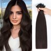 JESSBO Tape in Hair Extensions Human Hair Straight Dark Brown 100% Brazilian Human Hair 16 inch 20pcs 40g/pack Seamless Skin Weft Tape in Extensions for White Women (16 Inch #2 Dark Brown)