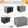 Seiyierr Dog Crate Cover - Kennel Cover Fit for 24 Inch Dog Crate, Double Door Polyester Crate Cover for Wire Dog Crate Indoor Outdoor Protection, Grey