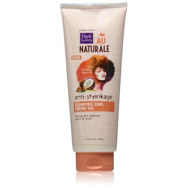 Curly Hair Products by SoftSheen-Carson Dark and Lovely Au Naturale Clumping Curl Crème Gel, with Coconut Oil and Argan Oil, Defines Curls and Coils, Paraben Free, 11.05 fl oz