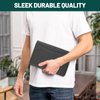 Padfolio Portfolio Organizer Binder, Interview Resume Folder, Zippered Business Portfolio, Faux Leather Padfolio Portfolio Binder for Business School Office Conference Notepad Clip Boards, Black