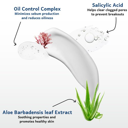 ATWATER Mens Face Moisturizer with Oil Control Complex, Unscented Lightweight Formula - Mens Face Lotion for Oily Skin that Hydrates and Controls Shine - 3.4 oz