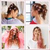 COMNICO 20PCS Bow Hair Clips Mini Bowknot Metal Barrettes Hair Accessories Twist Tie Silky Satin Hair Ribbon Cute Non-slip Hairpins for Women Girls Teens Kids (Pink)