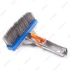 Katikies Pool Brush,Stainless Steel Brush Head,Wire Bristles,for Cleaning and Scrubbing Surfaces Debris Off of All The Areas Within a Pool - Walls, Tiles, Floors, Steps and Corners. (5-inch)