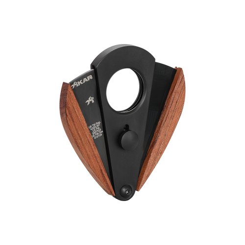 Xikar Xi3 Double Guillotine Cigar Cutter, Cuts 54 Ring Gauge Half, Unique Ergonomic Teardrop Shape, 440 Stainless Steel With An HRC Of 57, Phantom Redwood
