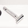 Western Razor Premium Safety Razor, MADE IN USA, with 5 Refill Blades, Chrome
