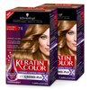 Schwarzkopf Keratin Color Permanent Hair Color Cream, 7.5 Caramel Blonde (Pack of 2)