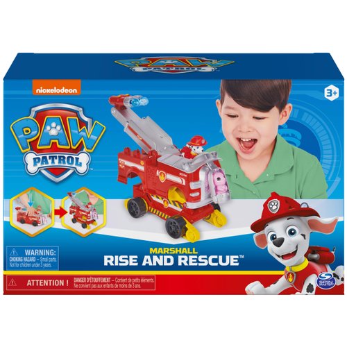 Paw Patrol, Marshall Rise and Rescue Transforming Toy Car with Action Figures and Accessories, Kids Toys for Ages 3 and up