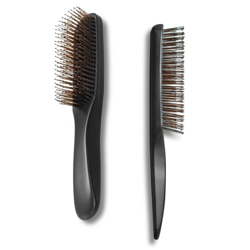 Uffy Dual Nylon Bristle Detangling Hair Brush for Women, Wet Dry Hairbrush Detangler, Suitable for Curly and Thick Hair, Blow Drying Smoothing Hair Product, Multifunctional for All Hair Types