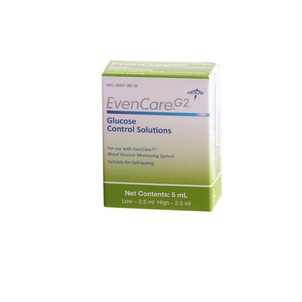 EvenCare G2 Glucose Meter Hi/Lo Control Solution, Qty 1