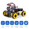 ACEBOTT Smart Robot Car Kit, 4WD Remote Control Car Compatible with Arduino IDE, Electronic Programming Project/STEM Education/Science Coding Kit for Teens and Adults Ages 12+ (V5.0 - Smart Robot Car)