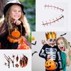 30 Sheet 180Pcs Halloween Zombie Makeovers, Halloween Simulation Horror Fake Bloody Wounds,Simulation Waterproof Tattoo Stickers Temporary Tattoo Bleeding Scars, Halloween Party Cosplay