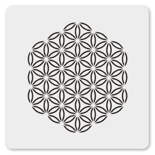 MAGJUCHE Sacred Geometry Stencil 6 Inches, Reusable Flowers of Life Stencil for Painting DIY Crafts Decor