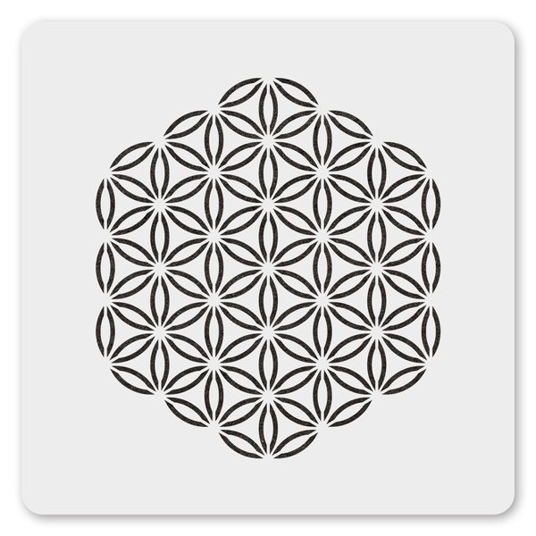 MAGJUCHE Sacred Geometry Stencil 6 Inches, Reusable Flowers of Life Stencil for Painting DIY Crafts Decor