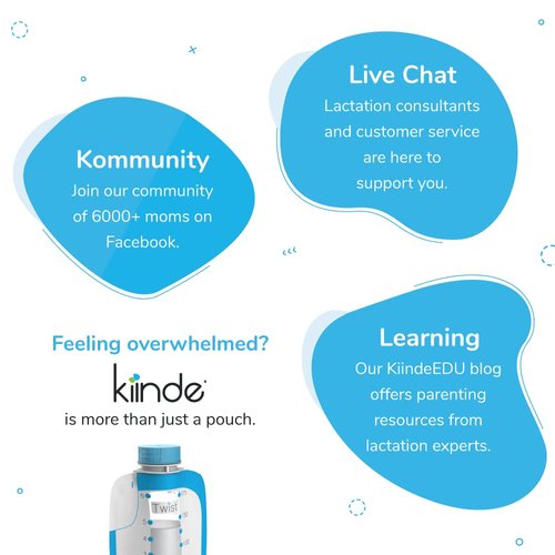 Kiinde Twist Pouch Direct-Pump Direct-Feed Twist Cap Breast Milk Storage Bags for Pumping, Freezing, Heating and Feeding, Pre-Sterilized, 6 Ounce, Pack of 40