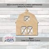 Barn Wood Cutouts for crafts, Laser Cut Wood Shapes 5mm thick Baltic Birch Wood, Multiple Sizes Available