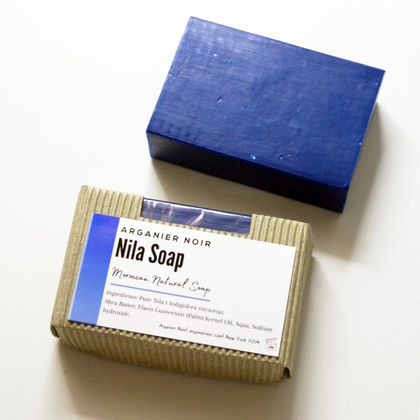 Arganier Noir Nila Soap (Pack of 2) Moroccan Natural Blue Nila Solid Soap| Deep clean the skin and Even Skin Tone.