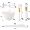 Tecbeauty Face Mask Mixing Bowl Set, 10 Pcs DIY Facemask Mixing Tool Kit with Silicone Facial Mask Bowl Brushes Stick Spatula Measuring Cup (White)