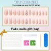 Glitter Gradient Pink Press on Nails Medium Ballerina Fake Nails Luxurious Crystal Gem Design False Nails with Glue on Nails Artificial Acrylic Nails Bling Square Stick on Nails for Women Girls