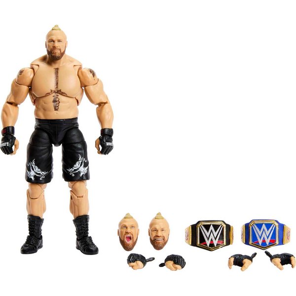 Mattel WWE Brock Lesnar Ultimate Edition Action Figure with Interchangeable Accessories, Articulation & Life-Like Detail, 6-inch