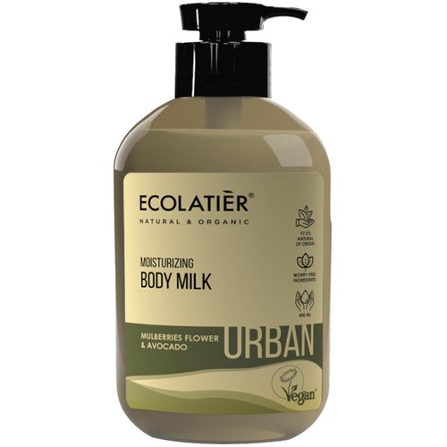 ECOLATIÈR Moisturizing Body Milk – Body Lotion for Women & Men, 97.5% Natural Ingredients, Vegan Certified, Organic Body Lotion for Dry Skin with Mulberry & Avocado Oil - 13.5 Fl Oz