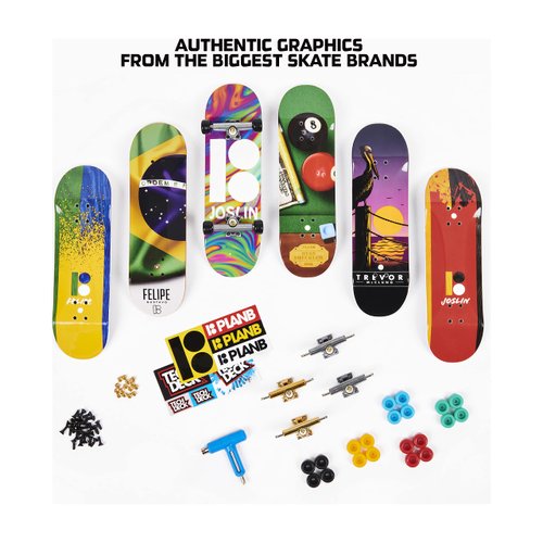 TECH DECK, Sk8shop Fingerboard Bonus Pack, Collectible and Customizable Mini Skateboards (Styles May Vary)