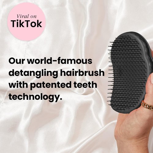 Tangle Teezer The Original Detangling Brush, Dry and Wet Hair Brush Detangler for All Regular Hair Types, Panther Black