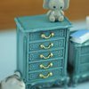 Mllxon Dollhouse Miniature Chest of Drawers,Wooden Dollhouse Night Stands Bedside Tables Cabinet,1:12 Miniature Doll House Bedroom Furniture Accessories
