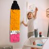 Geelin 4.9 ft Classroom Pencil Decor Wall Hanging Fringe Reusable First Day of School Decorations Hanging Streamer Backdrop Classroom Welcome Back to School Supplies