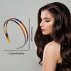 REDANHA 2 Pieces Plastic Headband Double Row Teeth Comb Hair Band Simple and Chic Hair Hoop Non-Slip Hair Accessory for Women Girls Daily Dating Decorations(Black, Brown)