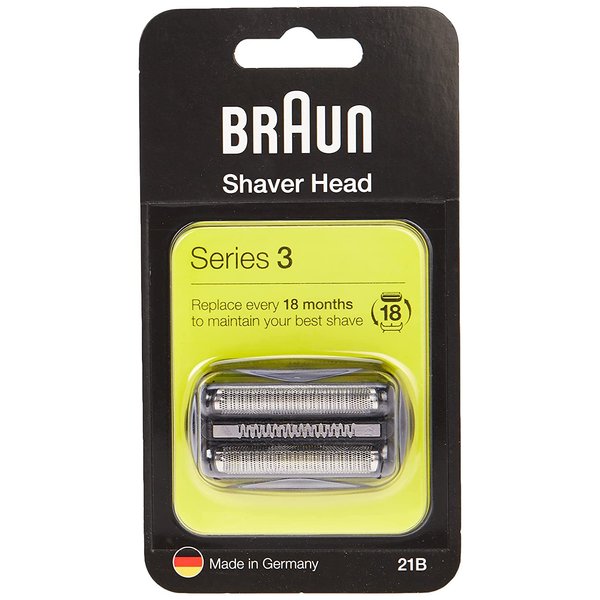 Braun 21B Series 2 Electric Shaver Replacement Foil and Cassette Cartridge - Black