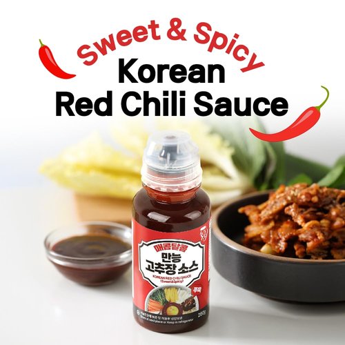 JJ International Korean Sweet and Spicy Red Chili Sauce, Gochujang Wing Sauce (260ml)