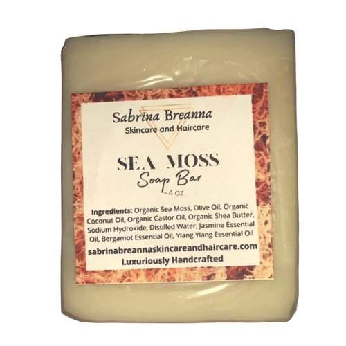 Sea Moss Soap Bar| Handmade| For All Skin Types Acne, Eczema, Psoriasis | Shea Butter, All Natural, Body and Face, Dr. Sebi Inspired, Vegan, Gluten Free, Men & Women, Moisturizing, Essential Oils