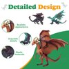 EOIVSH 6pcs Dragon Toys for Kids, 5 inch Ancient Flying Dragon Figurines, Mythical Toy Figures & Playset Gift for 3 4 5 6 7 Boys Girls, Cool Cake Topper