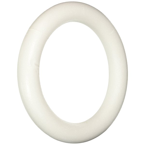 FloraCraft Extruded CraftFōM Wreath 1.7 Inch x 11.7 Inch White